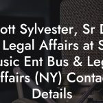 Scott Sylvester, Sr Dir Bus Legal Affairs at Sony Music Ent Bus & Legal Affairs (NY) Contact Details