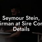 Seymour Stein, Chairman at Sire Contact Details