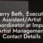 Sherry Beth, Executive Assistant/Artist Coordinator at Impact Artist Management Contact Details