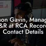 Simon Gavin, Manager, A&R at RCA Records Contact Details
