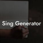 sing generator lyric assistant