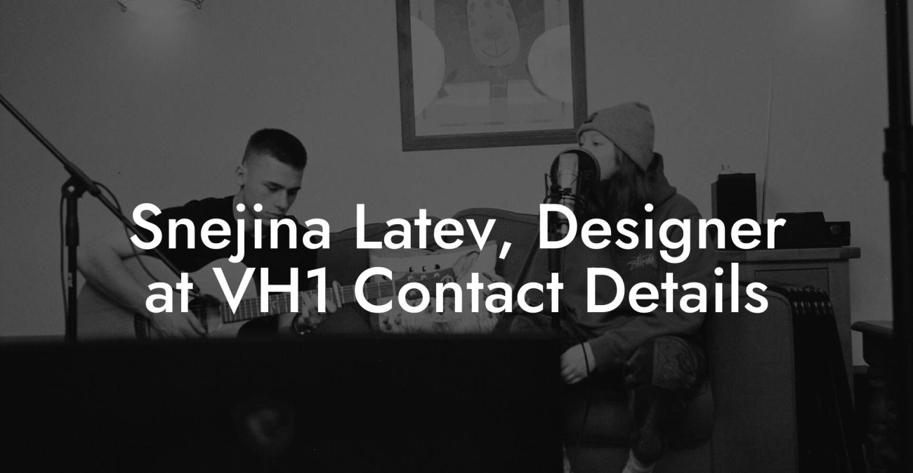 Snejina Latev, Designer at VH1 Contact Details