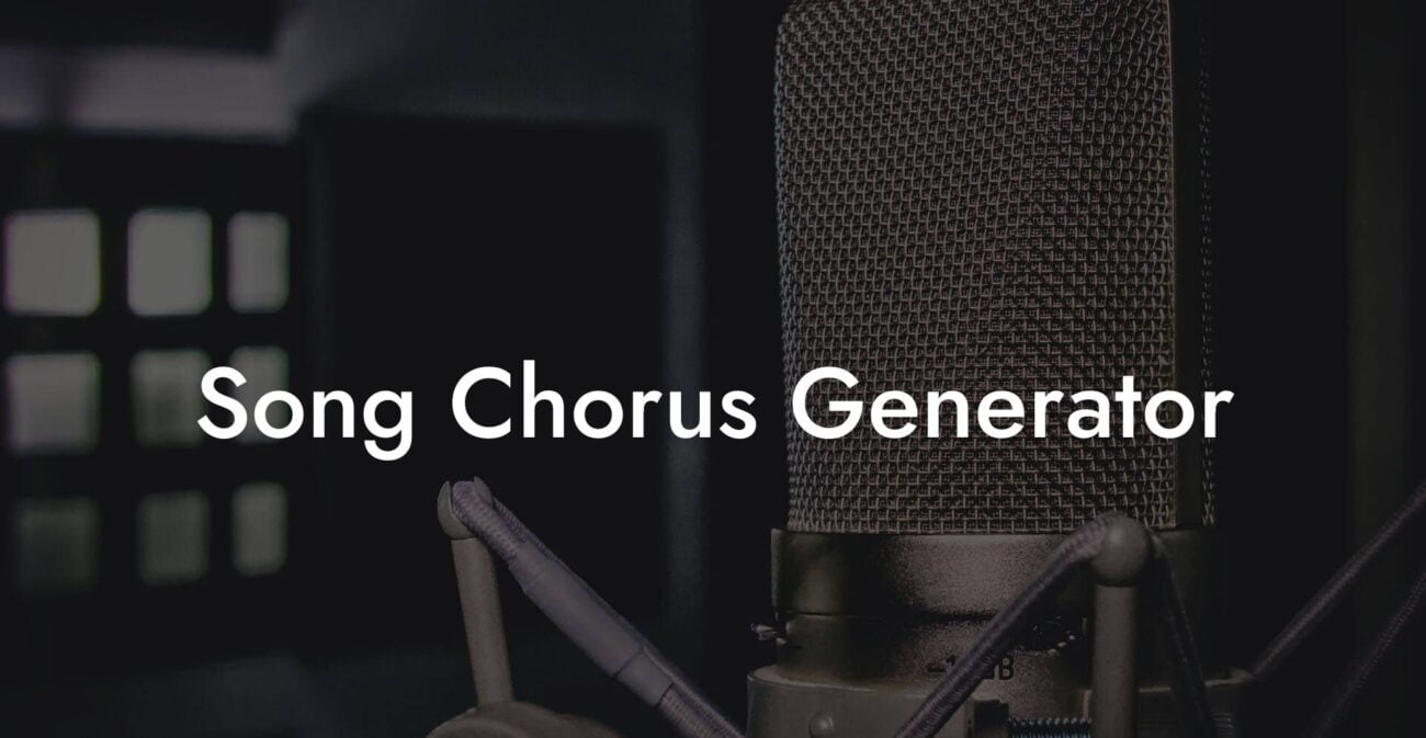 song chorus generator lyric assistant