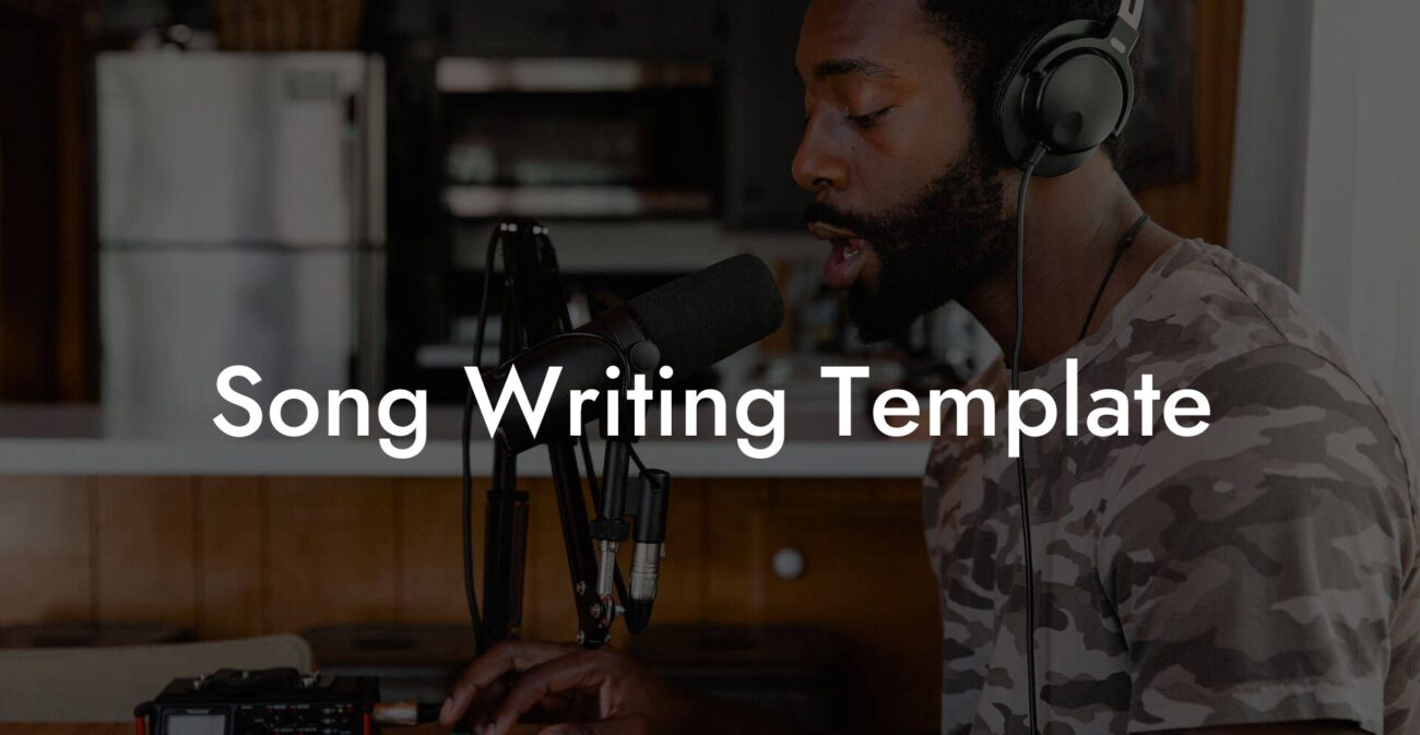 song writing template lyric assistant