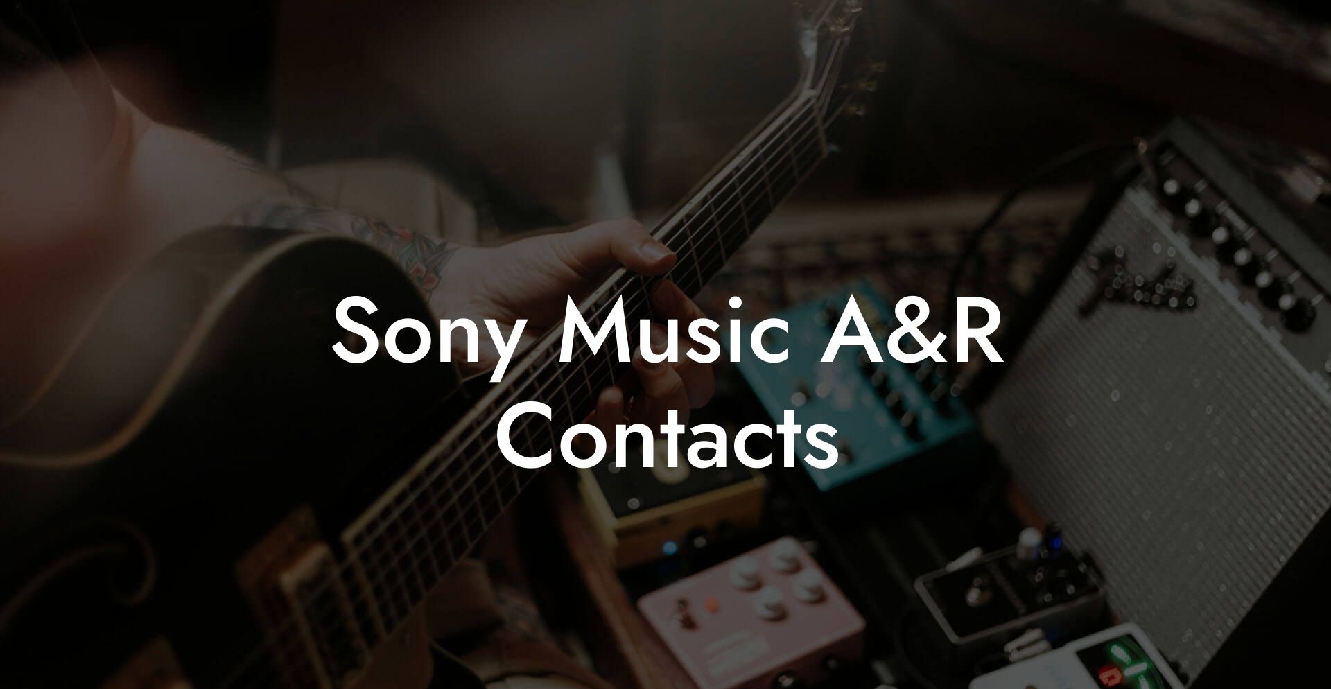Sony Music A&R Contacts