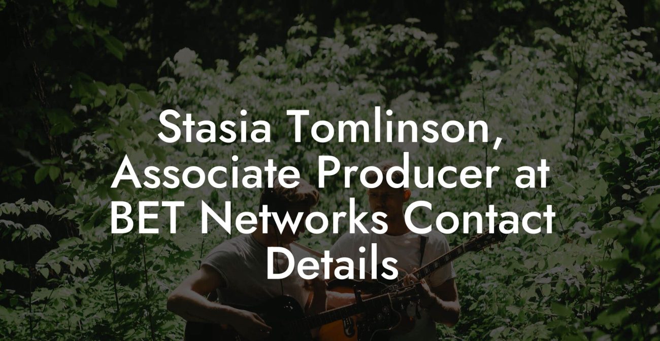 Stasia Tomlinson, Associate Producer at BET Networks Contact Details