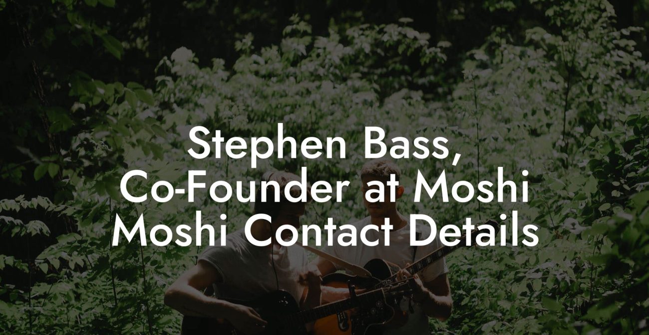 Stephen Bass, Co-Founder at Moshi Moshi Contact Details