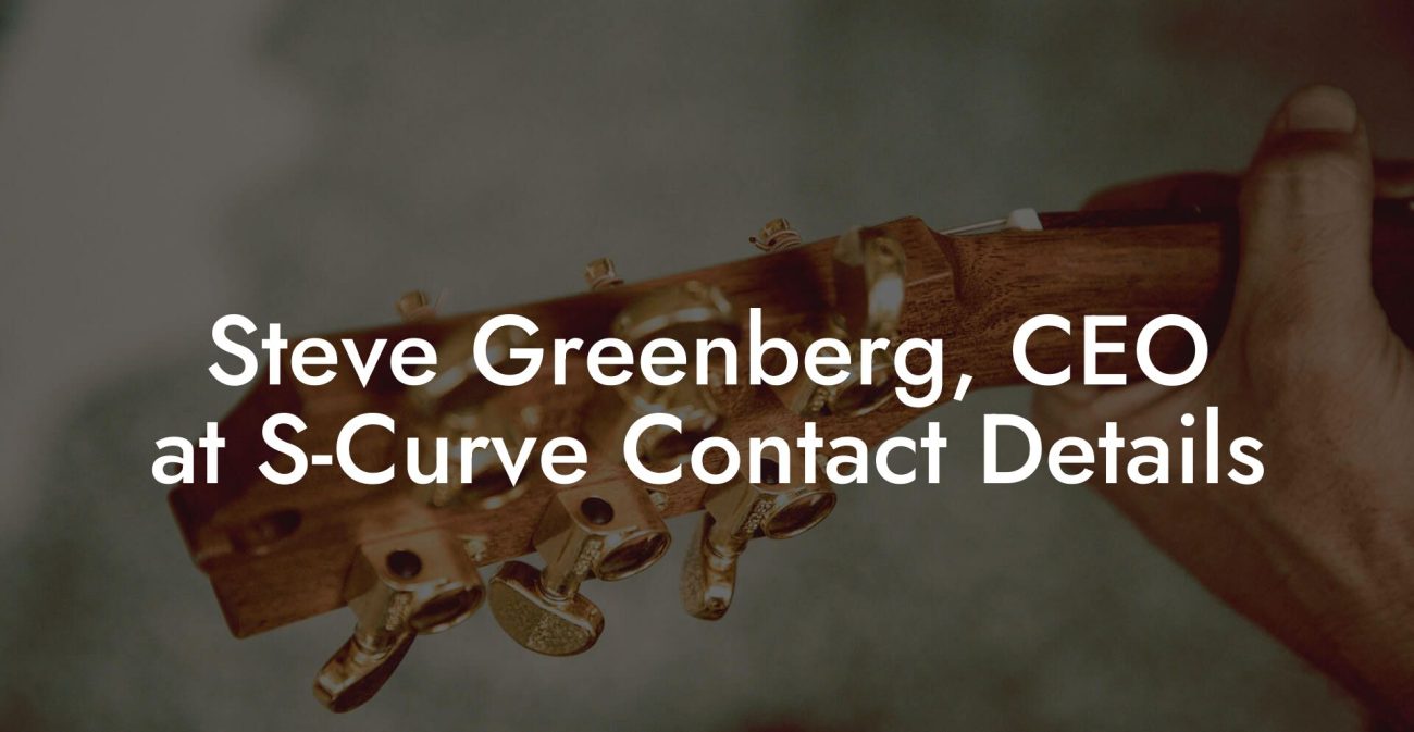 Steve Greenberg, CEO at S-Curve Contact Details