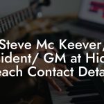 Steve Mc Keever, President/ GM at Hidden Beach Contact Details