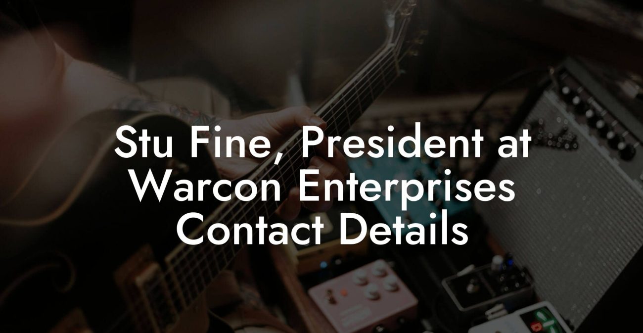 Stu Fine, President at Warcon Enterprises Contact Details