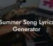 summer song lyrics generator lyric assistant