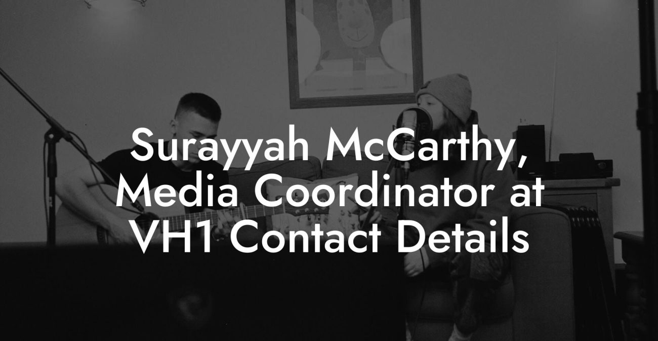 Surayyah McCarthy, Media Coordinator at VH1 Contact Details