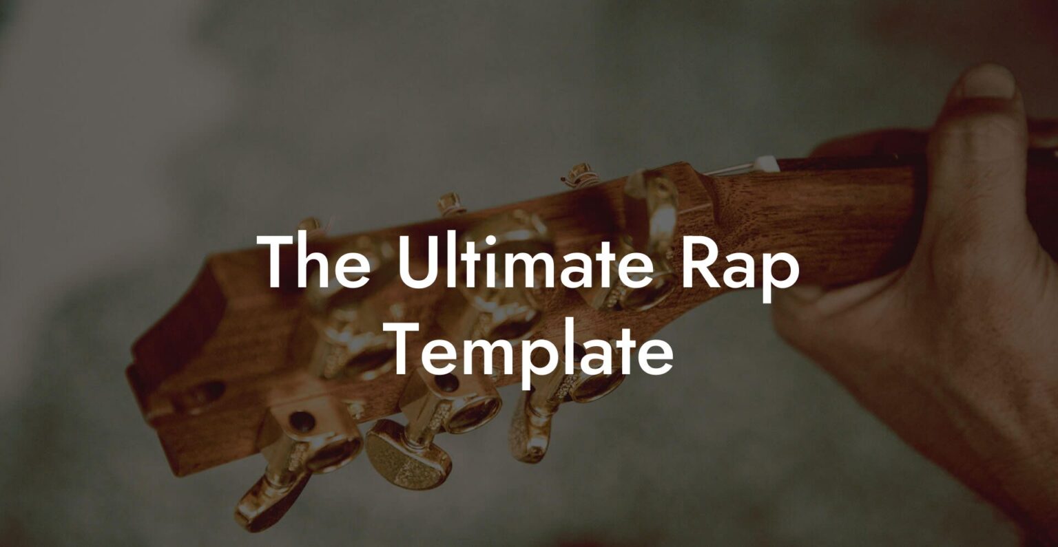 The Ultimate Rap Template - Lyric Assistant