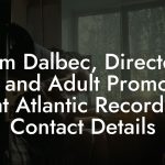 Tim Dalbec, Director Pop and Adult Promotion at Atlantic Records Contact Details