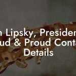 Tom Lipsky, President at Loud & Proud Contact Details