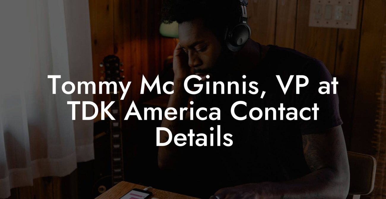 Tommy Mc Ginnis, VP at TDK America Contact Details