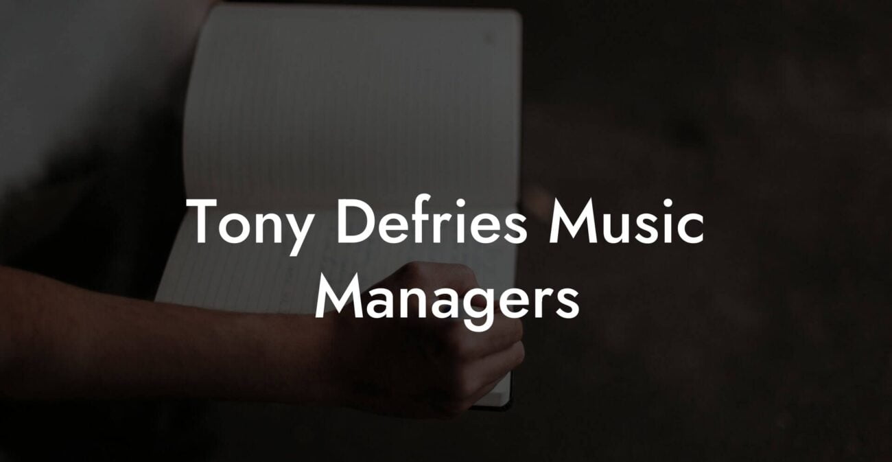 Tony Defries Music Managers