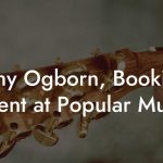 Tony Ogborn, Booking Agent at Popular Music