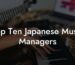 Top Ten Japanese Music Managers