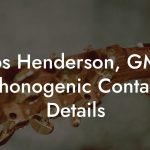 Tops Henderson, GM at Phonogenic Contact Details