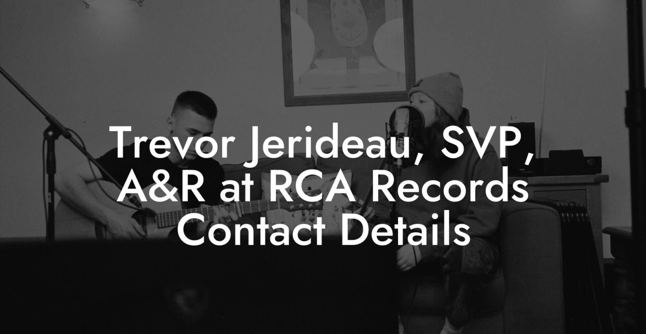 Trevor Jerideau, SVP, A&R at RCA Records Contact Details