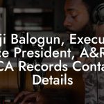 Tunji Balogun, Executive Vice President, A&R at RCA Records Contact Details