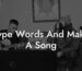 type words and make a song lyric assistant