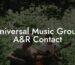 Universal Music Group A&R Contact