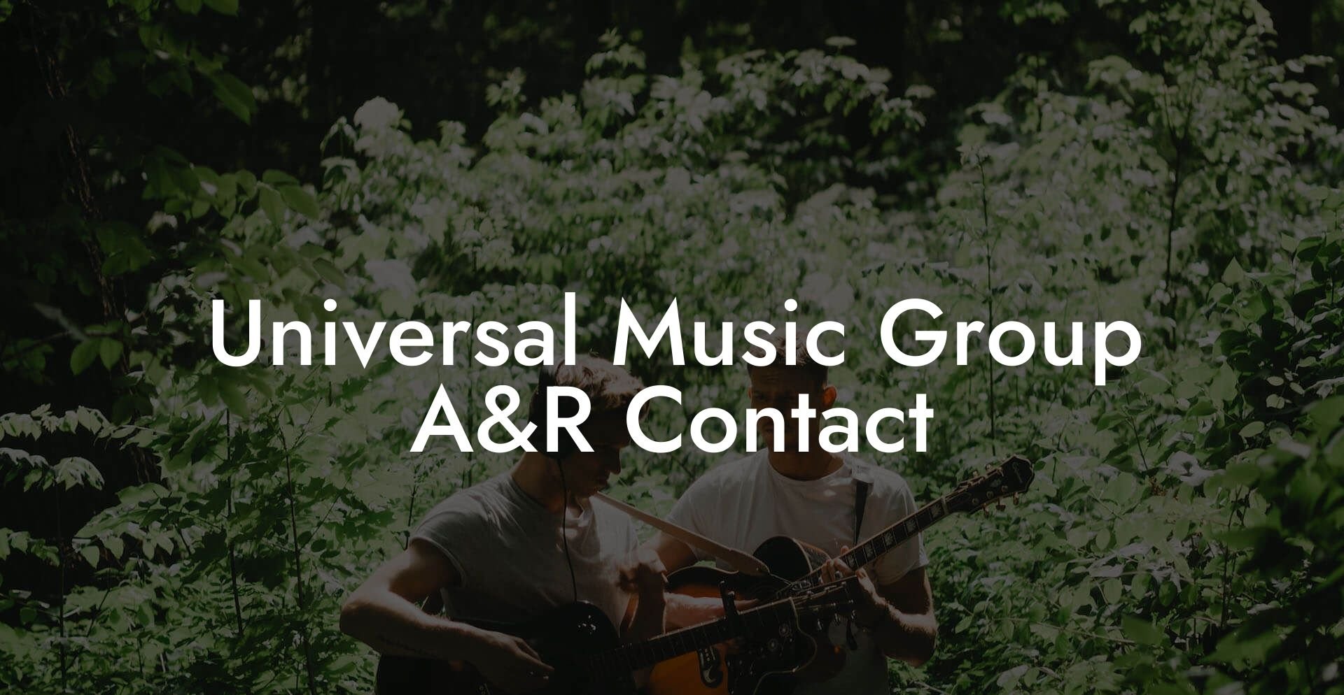 Universal Music Group A&R Contact