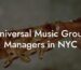Universal Music Group Managers in NYC