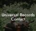 Universal Records Contact