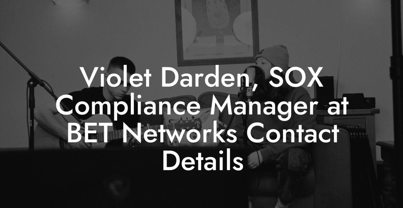 Violet Darden, SOX Compliance Manager at BET Networks Contact Details