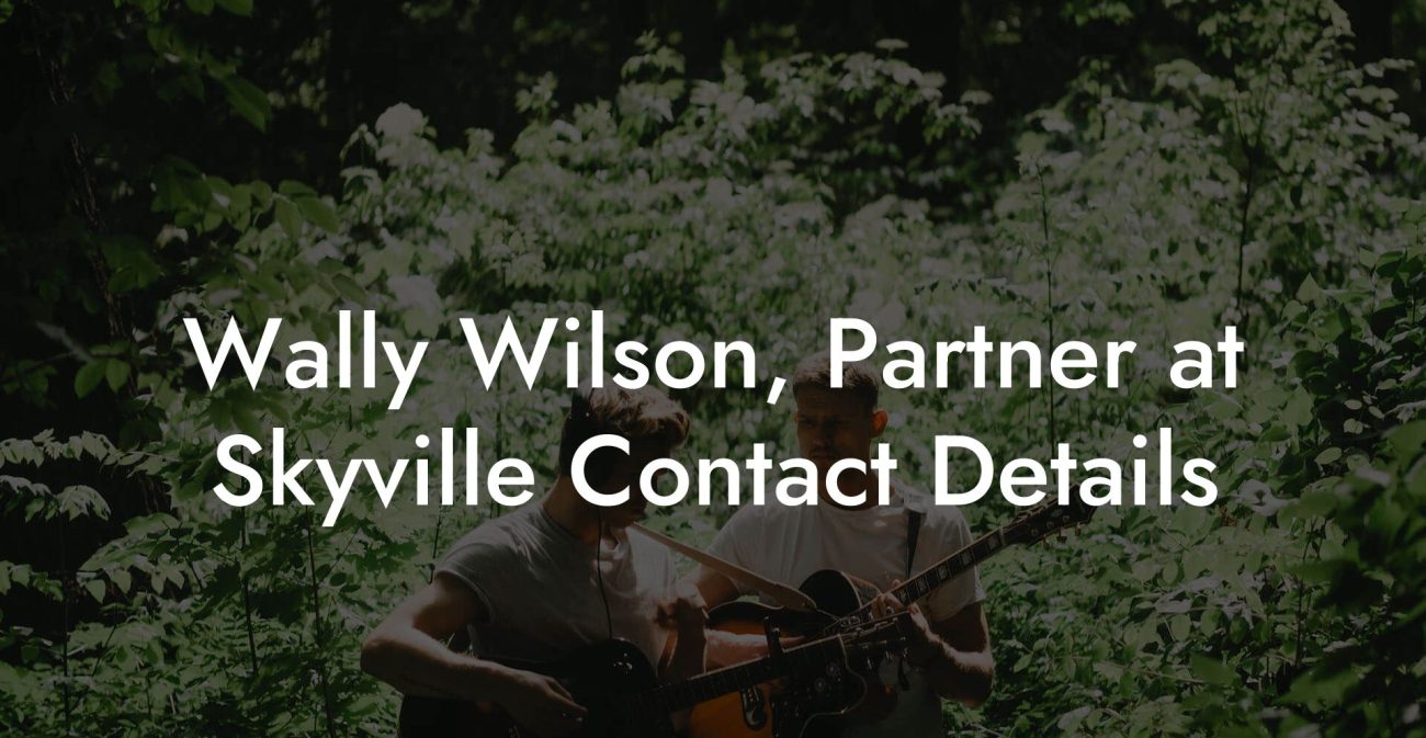 Wally Wilson, Partner at Skyville Contact Details