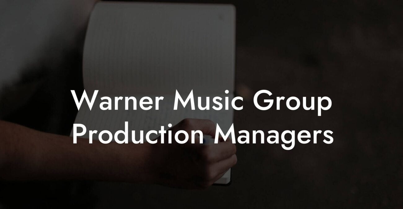 Warner Music Group Production Managers