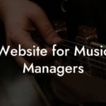 Website for Music Managers