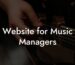 Website for Music Managers