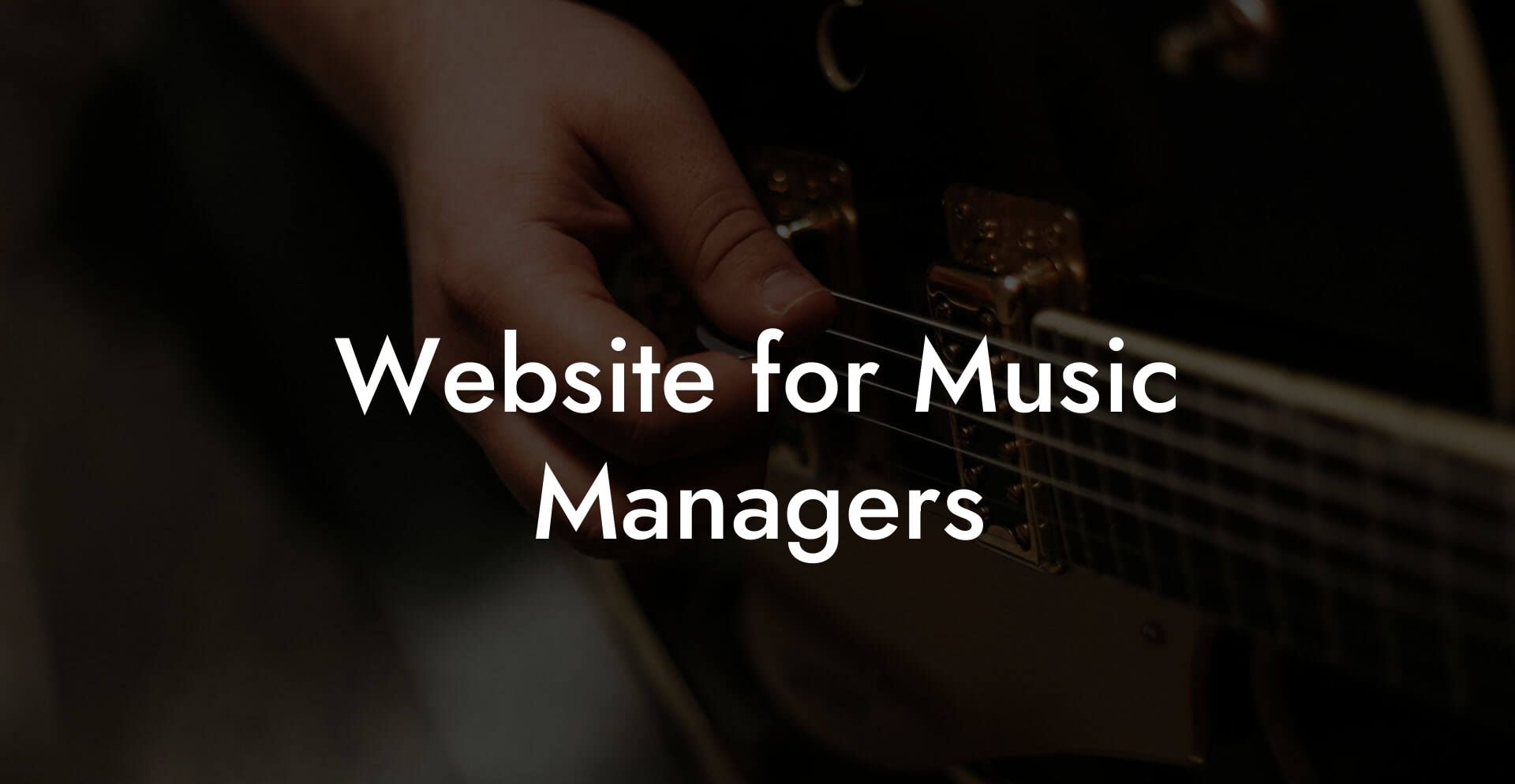 Website for Music Managers