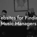 Websites for Finding Music Managers