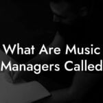 What Are Music Managers Called