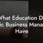 What Education Do Music Business Managers Have
