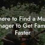 Where to Find a Music Manager to Get Famous Faster