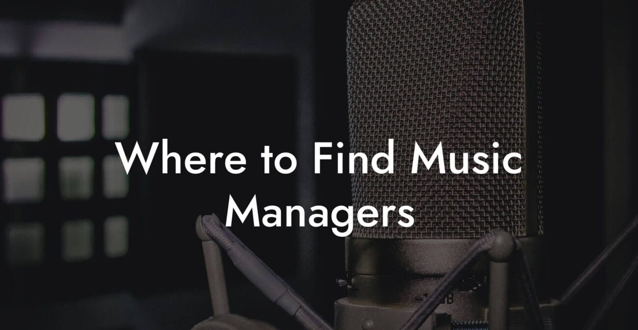 Where to Find Music Managers