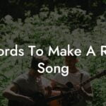 words to make a rap song lyric assistant