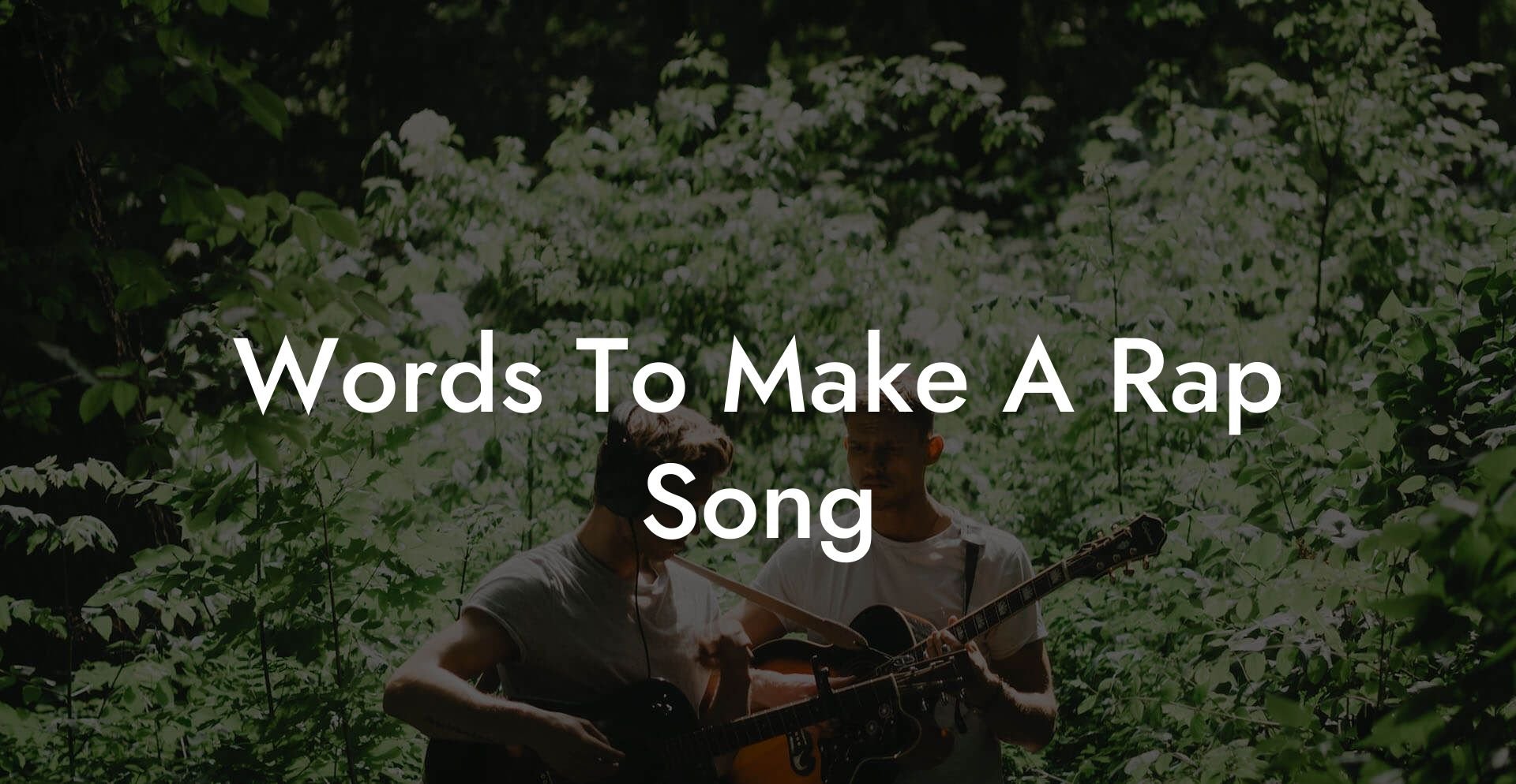 words to make a rap song lyric assistant