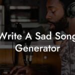 write a sad song generator lyric assistant