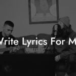 write lyrics for me lyric assistant