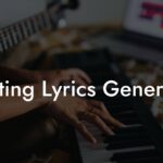 writing lyrics generator lyric assistant