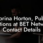 Zabrina Horton, Public Relations at BET Networks Contact Details